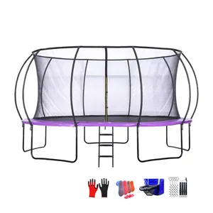 Trampolín multicolor Zoshine, trampolín grande de 16 pies, cama hinchable para niños y adultos al aire libre