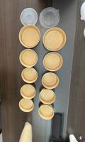 Bol à salade Kraft à livraison rapide B750-150 750ml récipient en papier artisanal pour emballage alimentaire