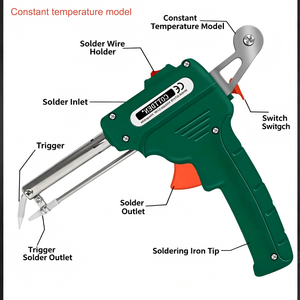 Pistolet à souder 60W 110-220V à température constante, alimentateur de soudure manuel pour réparation - Product Image 5