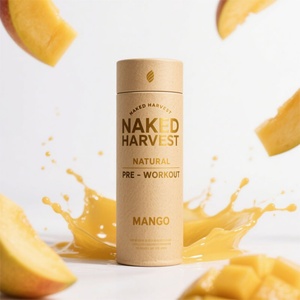 Custom Eco-Friendly Luxury Food Grade Gift <b>Box</b> Kraft Paper Cylinder Shape Magnetic Closure Packaging Matcha Sports Drink Powder - Product Image 3