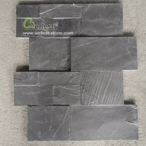 Đá Đen Tự Nhiên Liên Kết Với Nhau Gờ Đá Văn Hóa Đá Tường Ốp <span class=keywords><strong>Panel</strong></span> Cho Trong Nhà Và Ngoài Trời - Product Image 4