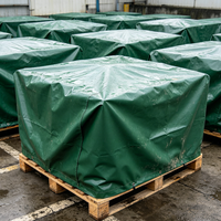 Bâche en polyester tissé enduit de PVC 100% ripstop, imperméable, résistante au soleil, de poids moyen, pour la protection des machines