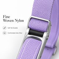 Correa Elástica de Nailon para Fitbit Air con Funda Protectora Metálica Personalizada, Correa de Repuesto Transpirable Tejida para Deportes y Uso Diario