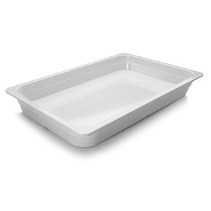 Contenitore portaoggetti in melamina bianco rettangolare 11 pollici x 15 pollici x 3 pollici per l'organizzazione della cucina - Product Image 1