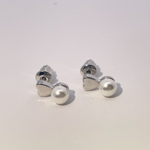 Pendientes de Perlas de Imitación en Forma de Corazón para Mujer, de Tianyu Gems, en Latón Chapado en Oro - Regalo - Product Image 2