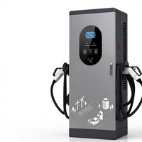 Station de recharge DC double pistolet 160 kW 250 A triphasée pour véhicules électriques, idéale pour les bus, les aires de stationnement publiques et les parcs de stationnement.
