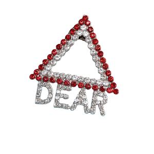 Metal Bling Rhinestone Organización social Mujeres <span class=keywords><strong>Club</strong></span> Hermandad griega Triángulos Dear Delta DST Broche Joyería - Product Image 2