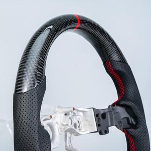 <span class=keywords><strong>Volante</strong></span> de Fibra de Carbono Real de Diseño Moderno para Nissan <span class=keywords><strong>Nismo</strong></span> Z 400Z 2023-2025, Cuero Negro, <span class=keywords><strong>Volante</strong></span> para Auto de 3 Plazas - Product Image 3