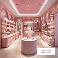 Présentoir à bijoux cylindrique GZowin avec éclairage LED, dimensions personnalisables, construction robuste, haute qualité, respectueux de l'environnement, pour la vente au détail