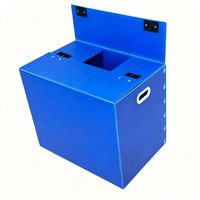 Boîte en plastique ondulé PP pliable et robuste, taille personnalisée avec poignées de transport pour le transport de pièces automobiles retournables