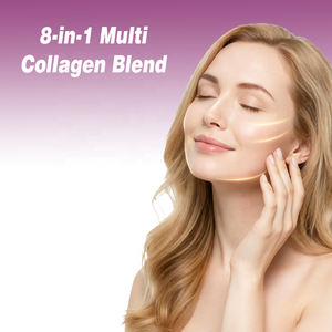 Cápsulas de Colágeno Múltiple de Marca Privada OEM con Biotina Hidratada y Vitaminas Tipo I, II, III, V, X - Sin OGM, de Animales Alimentados con Pasto - Product Image 3