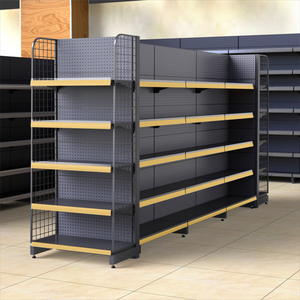 Kệ lưu trữ kim loại đơn/Hai mặt nhẹ cho siêu thị cửa hàng tiện lợi và hiệu thuốc kệ trưng bày chiều cao miễn phí - Product Image 1