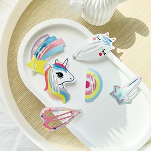 Transfronterizo Venta caliente pintado impreso dibujos animados niños lindo Color caramelo BB flequillo Clips animales horquillas accesorios para el cabello - Product Image 2