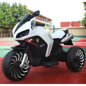Motocicleta eléctrica Ferrari para niños, triciclo recargable 6188, juguete para niños de 1 a 8 años, vehículo para montar al aire libre - Product Image 3