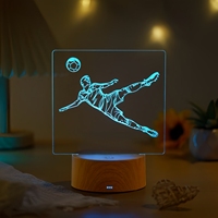 Lampe de table LED 3D personnalisée pour athlète, alimentée par USB, lampe de sport en acrylique, intensité réglable, télécommande, convient à la chambre à coucher, au salon