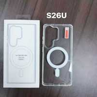 Étui de charge magnétique sans fil pour Samsung S26 Ultra S25 Edge S24 FE S23 S22 Plus A57 A37 A17 A07 Coque transparente en acrylique antichoc