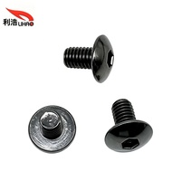 Vis à tête bombée hexagonale à six pans creux, nickel noir, filetage métrique, profil bas, à empreinte Allen, fixation décorative