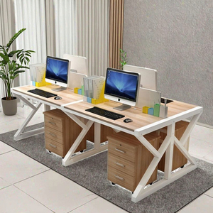 Escritorio de ordenador de oficina de madera barato de moda AILICHEN con gabinete extraíble - Product Image 5