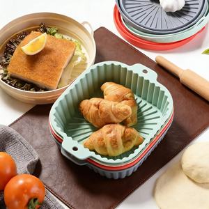 Revêtements de friteuse à air en silicone de qualité alimentaire personnalisables, carrés et ronds, pour la cuisson du pain, ustensiles de cuisine - Product Image 4