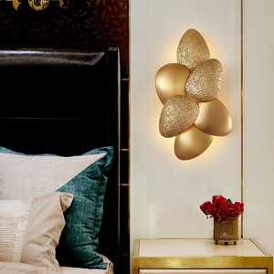 Lámpara de pared Pebble de acero inoxidable LED E27 para dormitorio, sala de estar, pasillo - Product Image 1