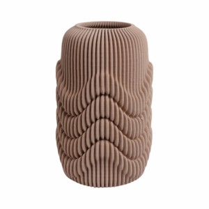 Vaso in porcellana scanalato arrotondato, moderno vaso in gres per fiori, per decorare la casa, la camera da letto, il tavolo, l'ufficio. - Product Image 1