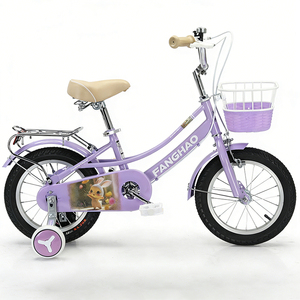 Vélo pour enfants de 12 à <span class=keywords><strong>16</strong></span> <span class=keywords><strong>pouces</strong></span> avec cadre en acier, frein à câble et pédales ordinaires, roues d'apprentissage pour filles de 3 à 8 ans - Product Image 1