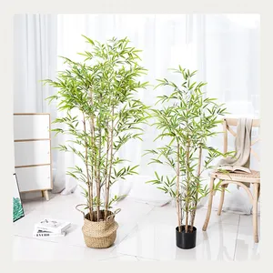 Auf Lager Großhandel Hochs imulation Bonsai Künstliche Bambus baum pflanze mit Topf