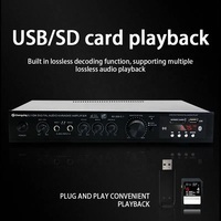 Mini 5.1 Kanal Amplifikatör USB Güçlü HiFi Ses Amplifikatörü, Ev Hoparlörü için Ekolayzırlı