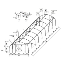 Structure de cadre de serre commerciale en alliage d'aluminium/galvanisé à chaud coupe-vent à vendre