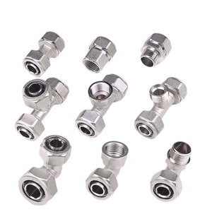 Raccords de chauffage en cuivre pour tuyaux d'eau, coude, té direct, 4/6 points, électro-plaqués, en aluminium et plastique, modèle de raccords en cuivre - Product Image 2
