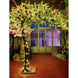 結婚式の装飾のための新しいアイデア結婚式のクリスマス人工プラスチック桜ローズフラワーツリー
