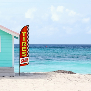 2.5*11.5 FT TIRES SALE High Quality Custom Feather <b>Flags</b> Beach <b>Flag</b> for Beach Party and Advertising Promotions - Product Image 4