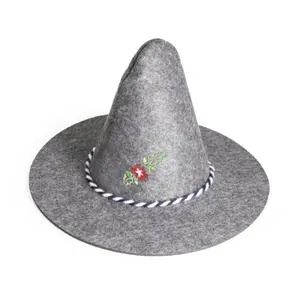 Promotional Customized German Style Erdinger Bavarian Hillbilly Oktoberfest Party Felt Hat