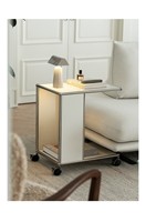 Table console roulante de luxe moderne Bauhaus en acier inoxydable, chariot de rangement mobile, mobilier de salon durable
