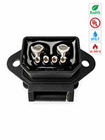 Connecteur EV pour l'Énergie : Alimentation à Courant Élevé 30A 500V, Contact en Alliage de Cuivre, Boîtier en Nylon, 2+4 Broches Femelles, Classe IP67