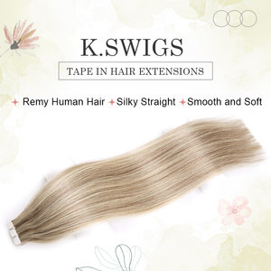 Extensions de cheveux à bandes adhésives double épaisseur 3cm*0.8cm, invisibles, saines, brillantes, en cheveux humains Remy, ondulation lisse soyeuse chinoise - Product Image 4