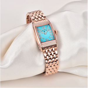 Original for Women's Square Diamond Minimalist Luxury Casual Fashion Shell Dial <b>Watch</b> <b>Box</b> - Product Image 1