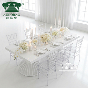 Alquiler de eventos Silla de resina plástica de princesa de cristal transparente usada Silla de comedor de restaurante - Product Image 5