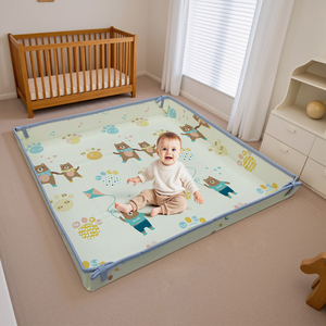 Parcs pour bébés antidérapants à motif personnalisé non toxique Grands parcs de jeux écologiques pour bébés - Product Image 1