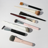 Pinceau de Maquillage Professionnel pour Fond de Teint, Vegan, Poils Ultra Doux, Haute Qualité, Marque Privée, Pinceau Plat pour Fond de Teint Liquide