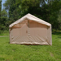Tente de camping gonflable quatre saisons en tissu Oxford/coton, imperméable 3000 mm, 7,5 2U, porte, capacité 1-2 personnes