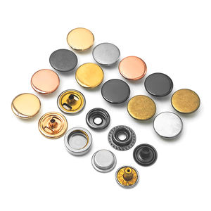 KUNSHUO Bouton pression en laiton en métal personnalisé Motif rectangle de logo doré en 4 parties pour vêtements et vêtements Bouton Factory Direct - Product Image 2