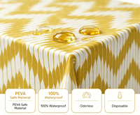Nappe de table en PEVA imperméable pour fêtes, résistante aux taches, avec motif doré en relief, en plastique sûr, pour événements et réceptions (vente en gros)