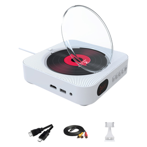 Lecteur CD/DVD mural personnalisé avec écran, télécommande, système de haut-parleurs de bureau avec radio FM, USB, AUX - Product Image 6