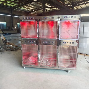 पेशेवर स्टेनलेस स्टील पालतू अस्पताल पिंजरे बॉक्स आधुनिक शैली ठोस डिजाइन कुत्तों 100 किलोग्राम क्षमता के लिए सुरक्षित पशु चिकित्सा उपकरण - Product Image 2