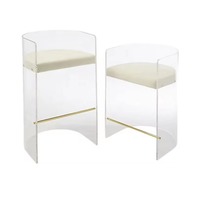 Chaise de salle à manger transparente en acrylique de style nordique, chaise minimaliste pour chambre à coucher, chaise à dossier pour la maison, chaise de salle à manger pour hôtel et conférence