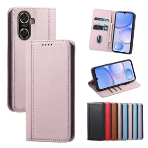 Colorful Folio Flip Cover Leather Phone Case For Huawei P60 Nova 11 Honor 90 80 70 Pro X50 5G Magnetic With Phone Holder