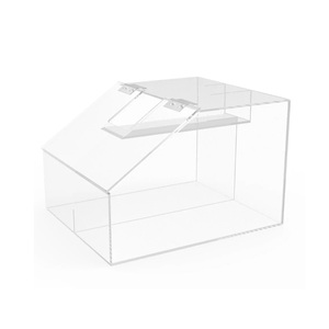 <span class=keywords><strong>2</strong></span> ngăn hiển thị lưu trữ Thùng rõ ràng Acrylic kẹo Dispenser <span class=keywords><strong>box</strong></span> với lật nắp - Product Image 2