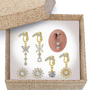 Non percé <span class=keywords><strong>Faux</strong></span> <span class=keywords><strong>faux</strong></span> <span class=keywords><strong>Piercing</strong></span> Clip sur nombril anneau mode corps bijoux <span class=keywords><strong>faux</strong></span> <span class=keywords><strong>ventre</strong></span> <span class=keywords><strong>Piercing</strong></span> pour les femmes - Product Image 3