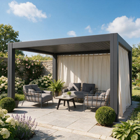 Pergola en aluminium thermolaqué écologique résistante aux intempéries avec toit à lames orientables pour des zones de jeux extérieures sécurisées et confortables
